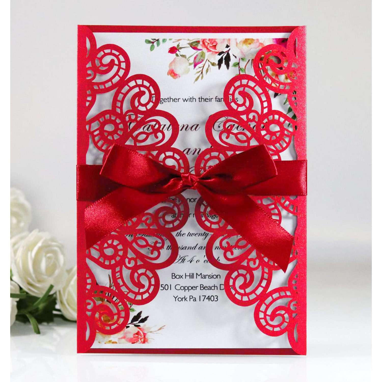 Modern Invitation Card Wedding Card Design Laser Cut Holiday Invitation Card